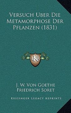 portada Versuch Uber Die Metamorphose Der Pflanzen (1831) (en Alemán)