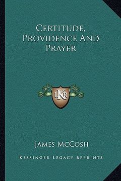 portada certitude, providence and prayer