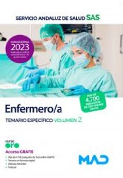 portada Enfermero/A: Temario Especifica (Vol. 2): Servicio Andaluz de Salud (Sas)