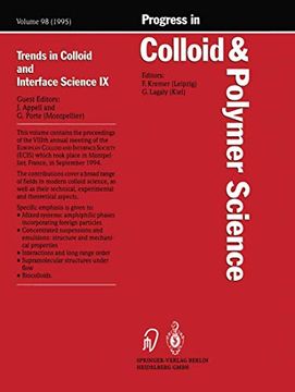 portada Trends in Colloid and Interface Science ix (en Inglés)