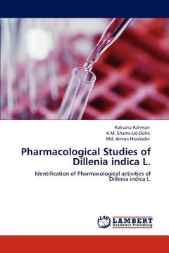 portada pharmacological studies of dillenia indica l. (en Inglés)