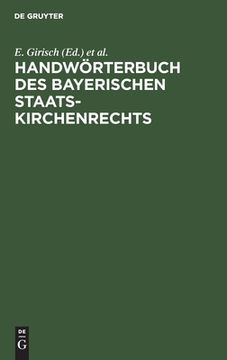 portada Handwã Â¶Rterbuch des Bayerischen Staatskirchenrechts (German Edition) [Hardcover ] (en Alemán)