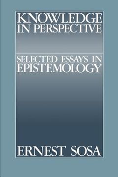 portada Knowledge in Perspective Paperback: Selected Essays in Epistemology (Cambridge Studies in Philosophy) (en Inglés)