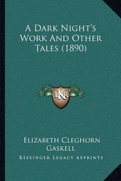 portada a dark night's work and other tales (1890) (en Inglés)