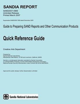 portada Guide to Preparing SAND Reports and Other Communication Products (en Inglés)