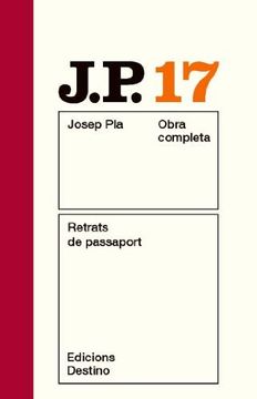portada Retrats de Passaport: O. C. Josep Pla. Volum 17 (O. C. Pla) (en Catalá)