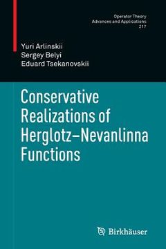 portada Conservative Realizations of Herglotz-Nevanlinna Functions (in English)