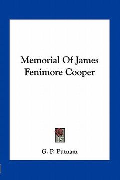 portada memorial of james fenimore cooper (en Inglés)