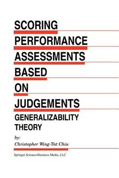 portada Scoring Performance Assessments Based on Judgements: Generalizability Theory (en Inglés)