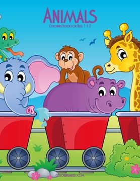 portada Animals Coloring Book for Kids 1 & 2 (en Inglés)