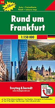 portada Rund um Frankfurt, Autokarte 1: 150. 000, top 10 Tips, Blatt 14 (Freytag & Berndt Auto + Freizeitkarten)