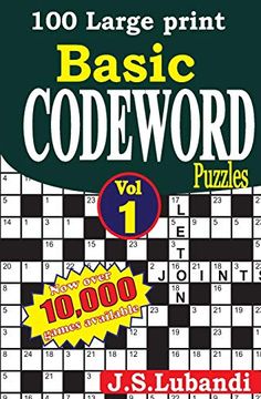 portada 100 Large Print Basic Codeword Puzzles: Volume 1 (Brain Game Series: Easy Code Word) (in English)