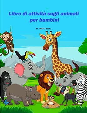 portada Libro di Attività Sugli Animali per Bambini 