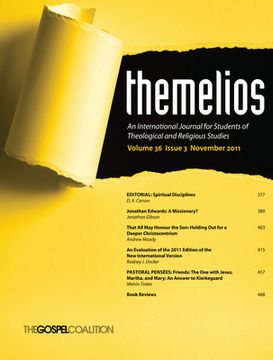 portada Themelios, Volume 36, Issue 3 (en Inglés)