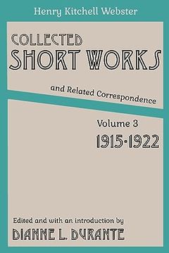portada Collected Short Works and Related Correspondence Vol. 3: 1915-1922 (en Inglés)