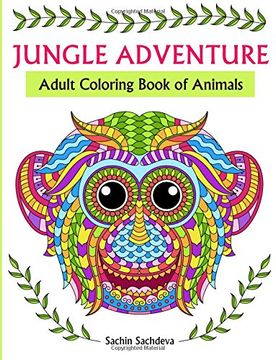 portada Jungle Adventure: Adult Coloring Book of Animals