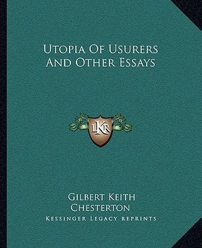 portada utopia of usurers and other essays (en Inglés)