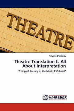 portada theatre translation is all about interpretation (en Inglés)
