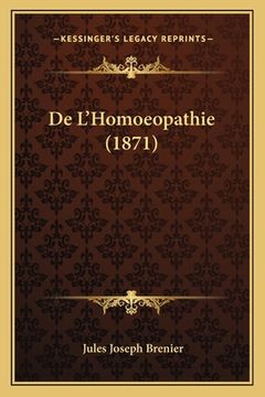 portada De L'Homoeopathie (1871) (in French)
