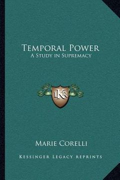 portada temporal power: a study in supremacy (en Inglés)