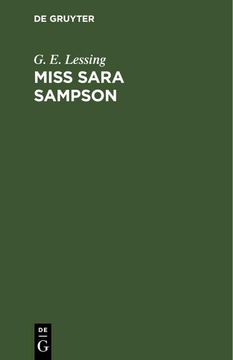 portada Miss Sara Sampson: Ein Trauerspiel in Fünf Aufzügen (en Alemán)