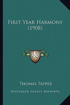 portada first year harmony (1908) (in English)
