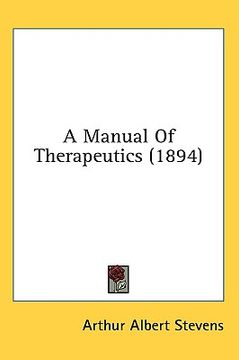 portada a manual of therapeutics (1894) (en Inglés)