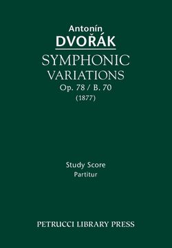 portada Symphonic Variations; Op. 78 / B. 70: Study Score (in English)