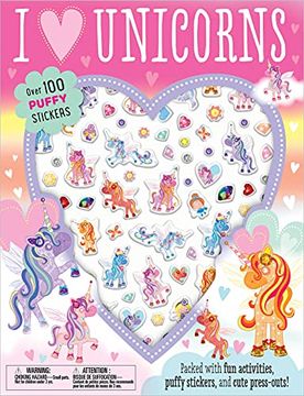 portada I Love Unicorns Puffy Stickers (en Inglés)