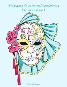 portada Máscaras de carnaval venecianas libro para colorear 1