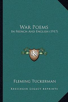 portada war poems: in french and english (1917) (en Inglés)