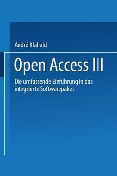 portada Open Access III: Die Umfassende Einführung in Das Integrierte Softwarepaket (in German)