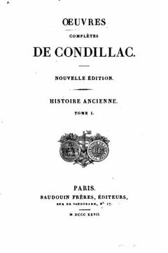 portada 1: Oeuvres completes de Condillac, Histoire Ancienne - Tome I
