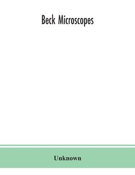 portada Beck microscopes (en Inglés)