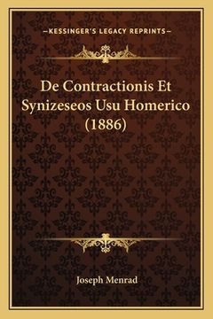 portada De Contractionis Et Synizeseos Usu Homerico (1886) (en Latin)