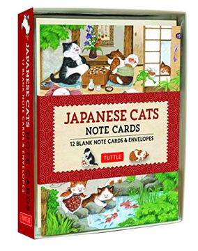 portada Japanese Cats Note Cards: 12 Blank Note Cards & Envelopes (6 x 4 Inch Cards in a Box) (en Inglés)
