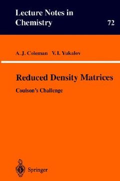 portada reduced density matrices: coulson s challenge (en Inglés)