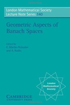 portada Geometric Aspects of Banach Spaces Paperback: Essays in Honour of Antonio Plans (London Mathematical Society Lecture Note Series) (en Inglés)