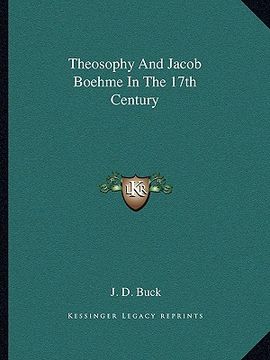 portada theosophy and jacob boehme in the 17th century (en Inglés)