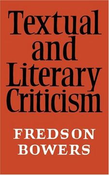 portada Textual and Literary Criticism (en Inglés)