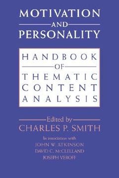 portada Motivation and Personality: Handbook of Thematic Content Analysis (in English)