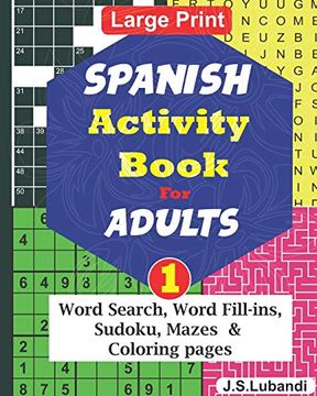 portada Spanish Activity Book for Adults; 1 (Fun Spanish Activity Challenge Series)
