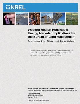 portada Western Regional Renewable Energy Markets: Implications for the Bureau of Land Management (en Inglés)
