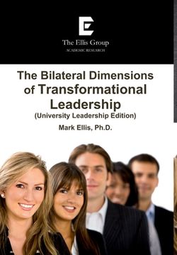 portada The Bilateral Dimensions of Transformational Leadership (University Leadership Edition) (in English)