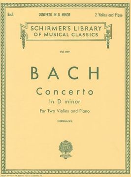 portada Concerto in d Minor: Schirmer Library of Classics Volume 899 Score and Parts (Schirmer's Library of Musical Classics) (en Inglés)