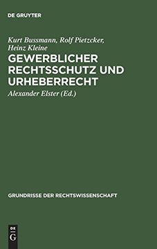 portada Gewerblicher Rechtsschutz und Urheberrecht (Grundrisse der Rechtswissenschaft) (in German)