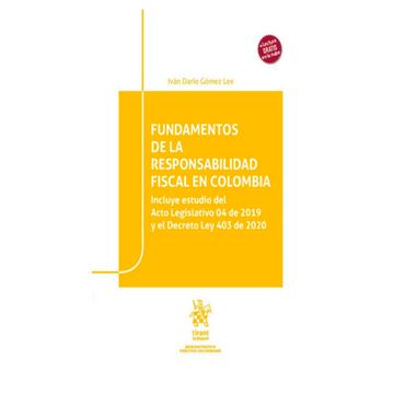 portada Fundamentos de la responsabilidad fiscal en Colombi (in Spanish)