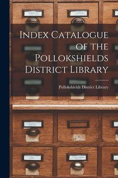 portada Index Catalogue of the Pollokshields District Library