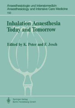 portada Inhalation Anaesthesia Today and Tomorrow (en Inglés)