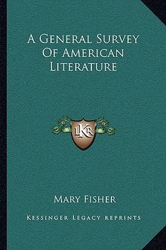 portada a general survey of american literature (in English)